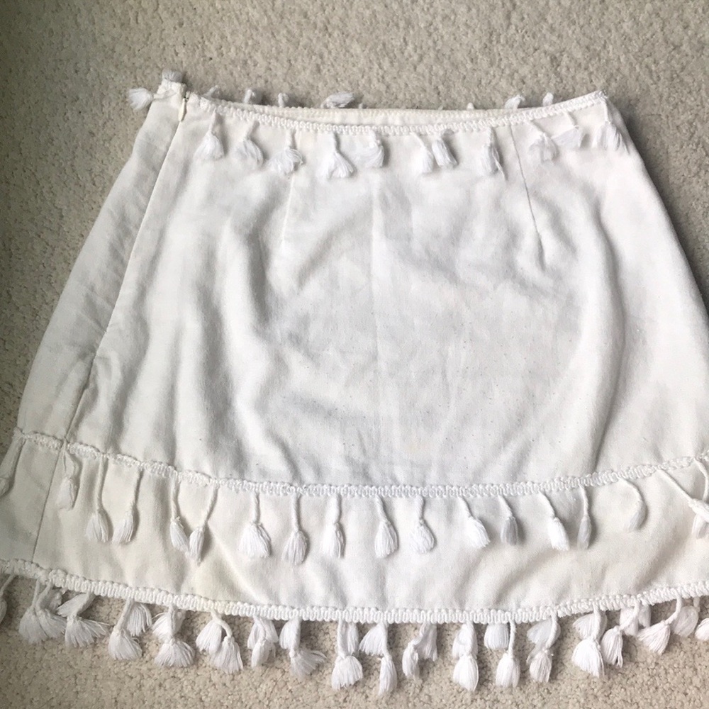 White tassel pencil skirt + top - Picture 5 of 8